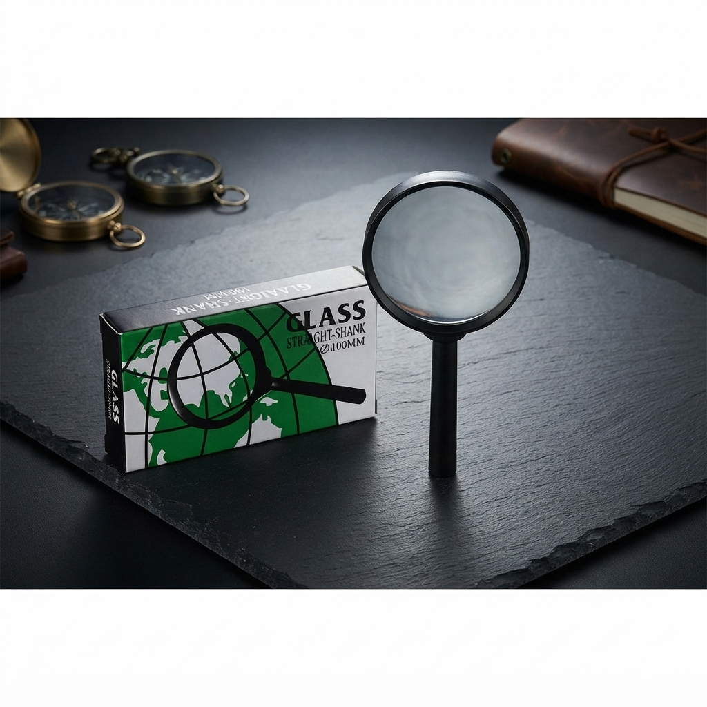 Magnifying Glass with Green Box – Black | 40mm to 100mm