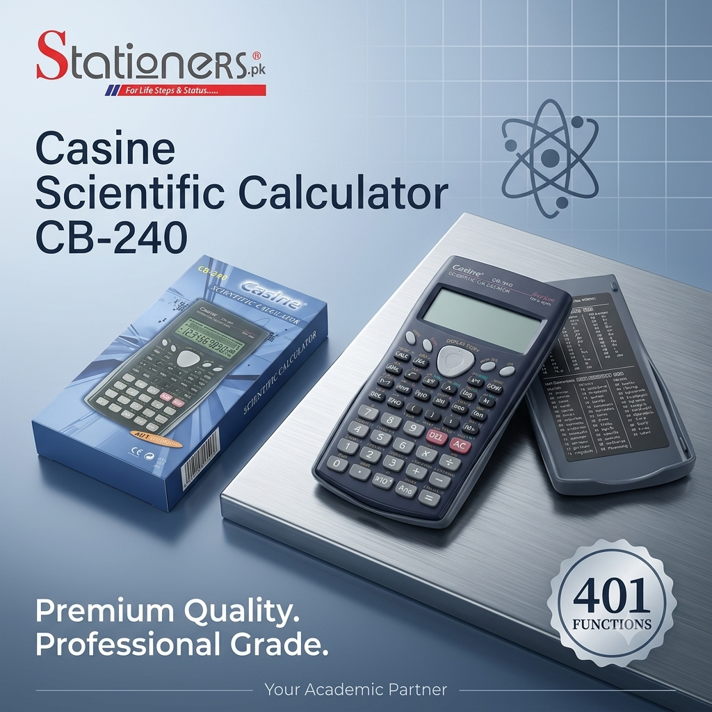 Casine CB-240 Scientific Calculator | 401 Functions | Fraction Display | 10+2 Digit