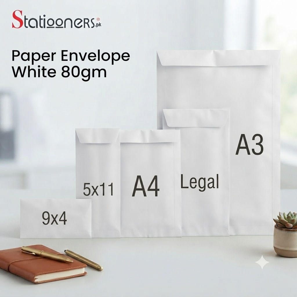Paper Envelope White 80gm (Multiple Sizes Available)