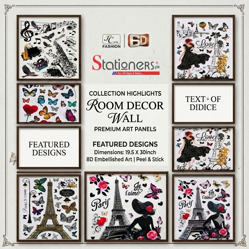 6D Room Decor Wall Stickers | Premium Peel & Stick Wall Art | 19.5 × 30 Inch