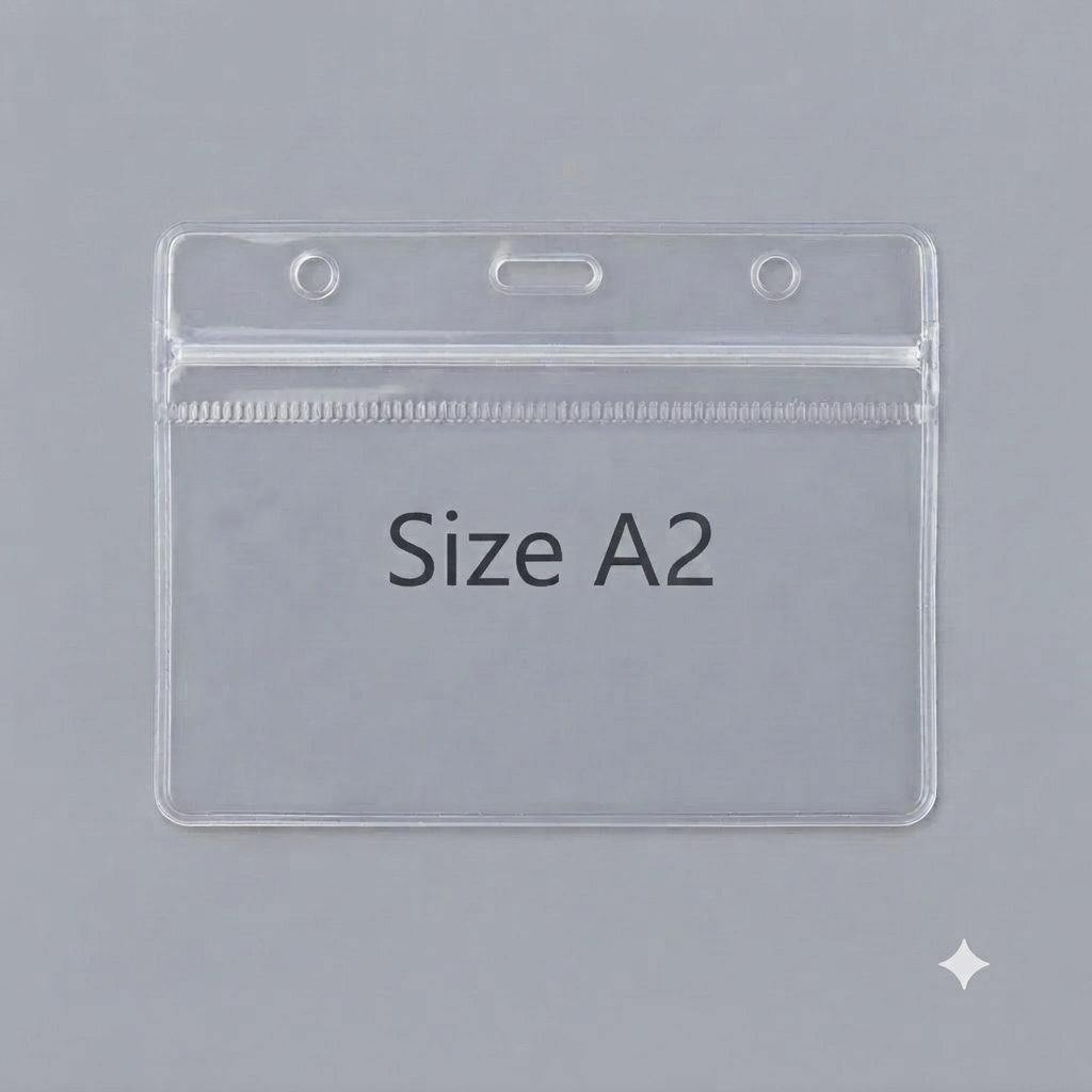 Card Cover Zipper Transparent – Pack of 10 Pcs (Available in Sizes A1, A2, B1, B2)