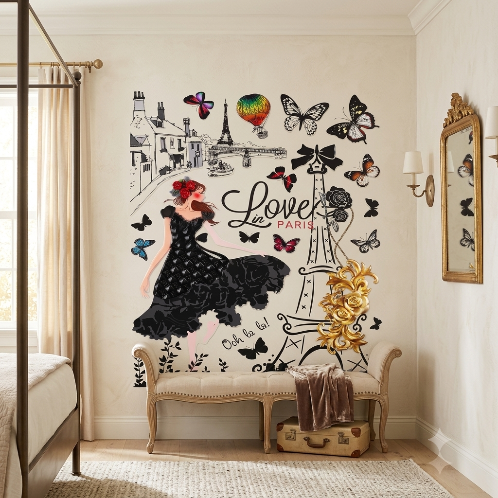 6D Room Decor Wall Stickers | Premium Peel & Stick Wall Art | 19.5 × 30 Inch