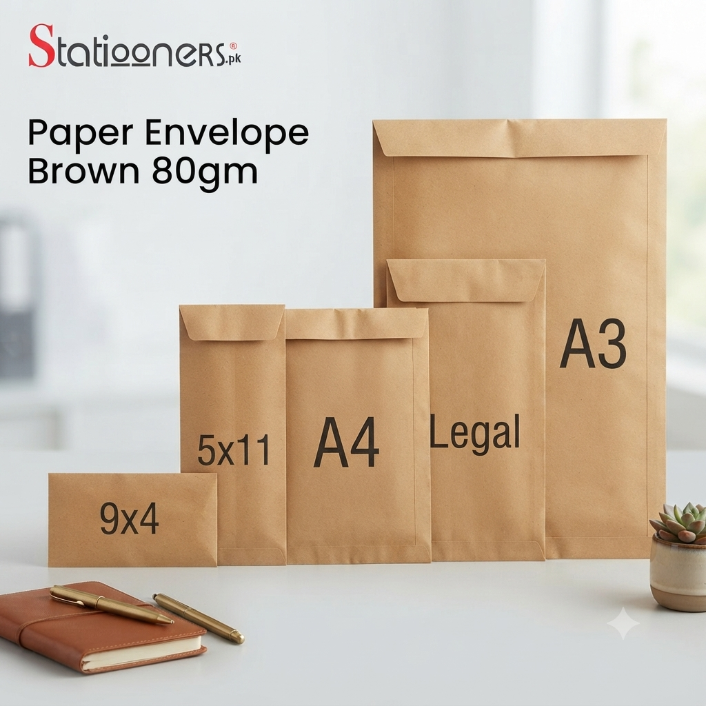 Paper Envelope Brown 80gsm (Multiple Sizes Available)
