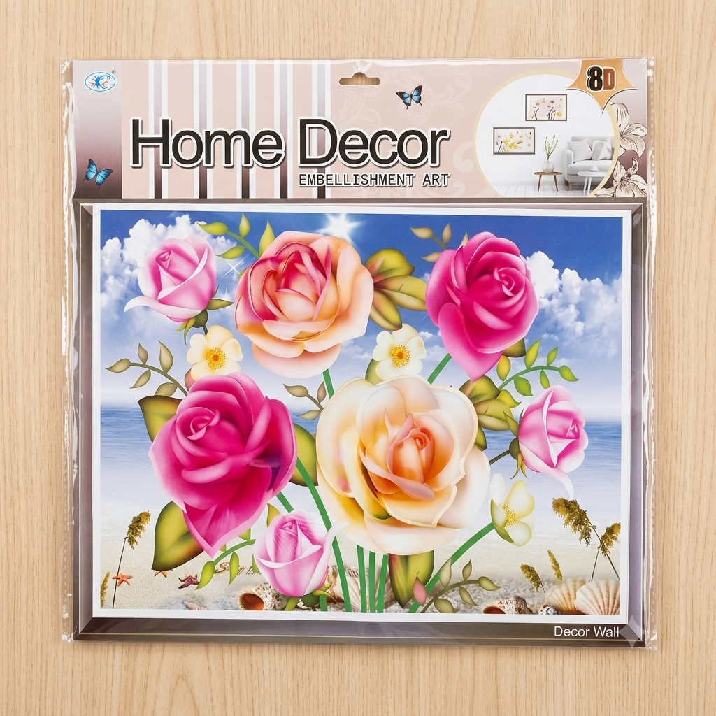 8D Home Decor Wall Art Panel | Premium Decorative Wall Sticker 16x26inch