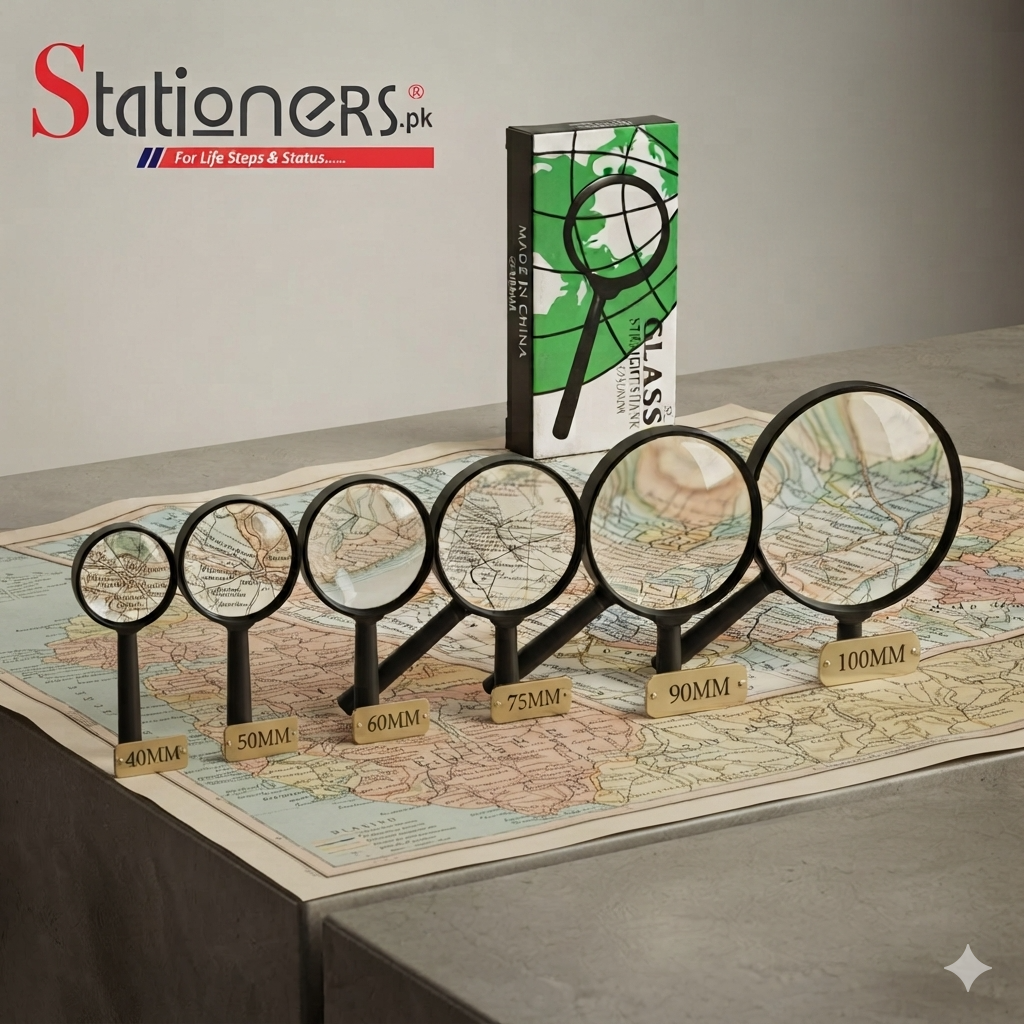 Magnifying Glass with Green Box – Black | 40mm to 100mm