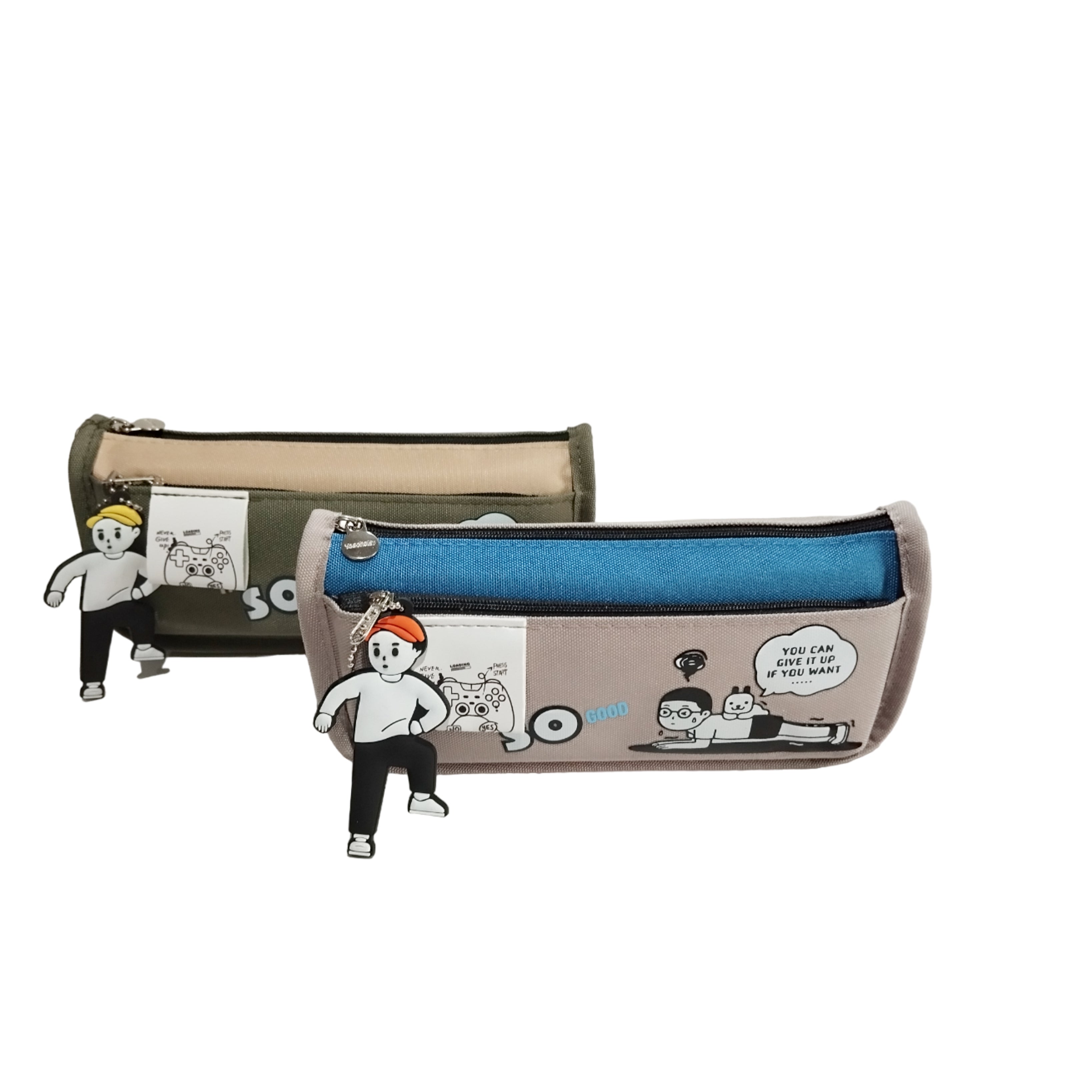 I'M SO GOOD Two Zipper Pencil Bag For Kids Boys