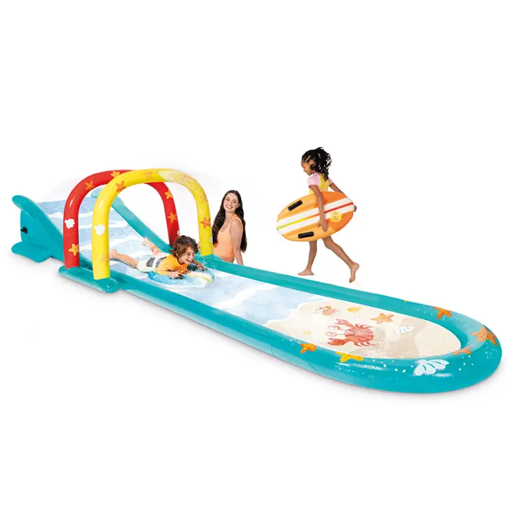 Intex Outdoor Inflatable Play Center Surfing Racing Fun Slide 18'5"X4'6"X3'3"