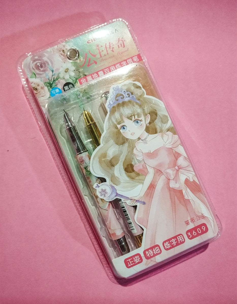 Kawaii Princess Metal Fountain Pen Set 6 In 1