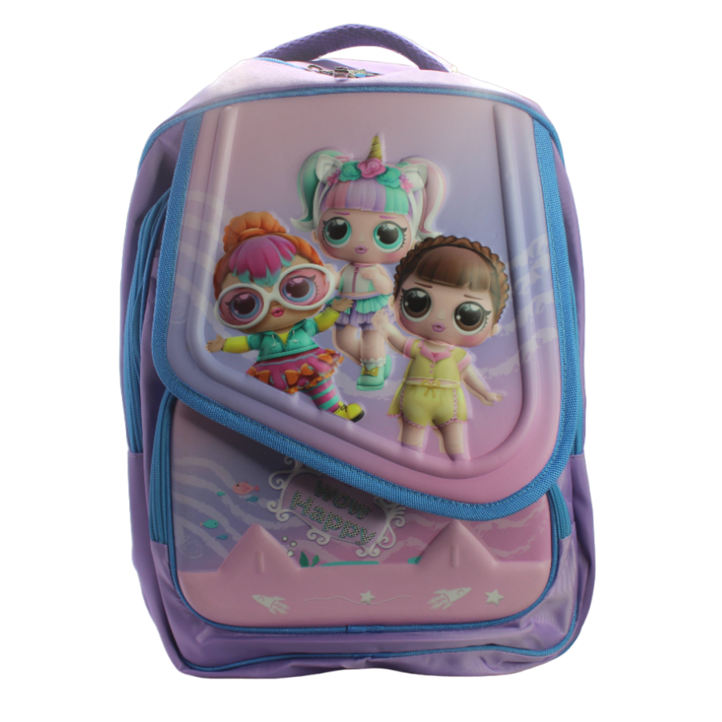 LOL Flap School Bag for Girls Class 4 to 8