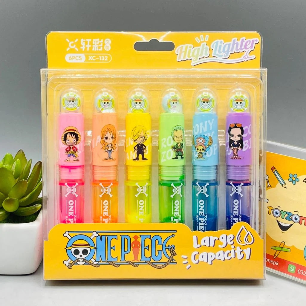 Large Capacity Liquid Highlighter pack of 6
