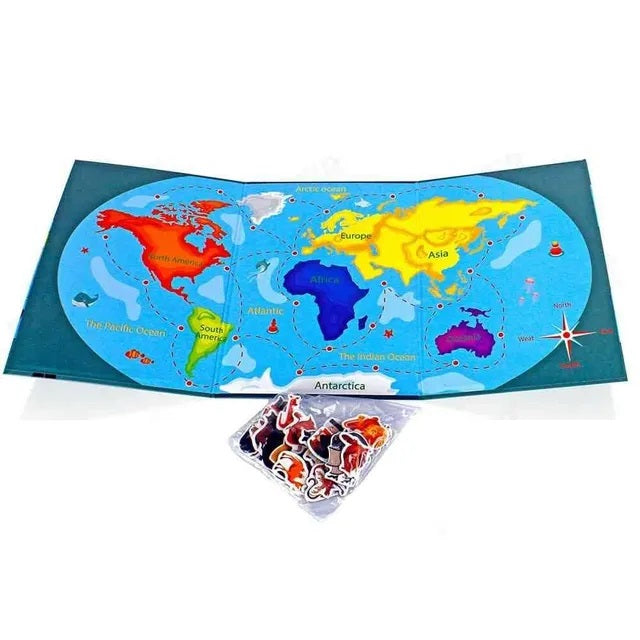 Magnetic Puzzle Map Explore The World