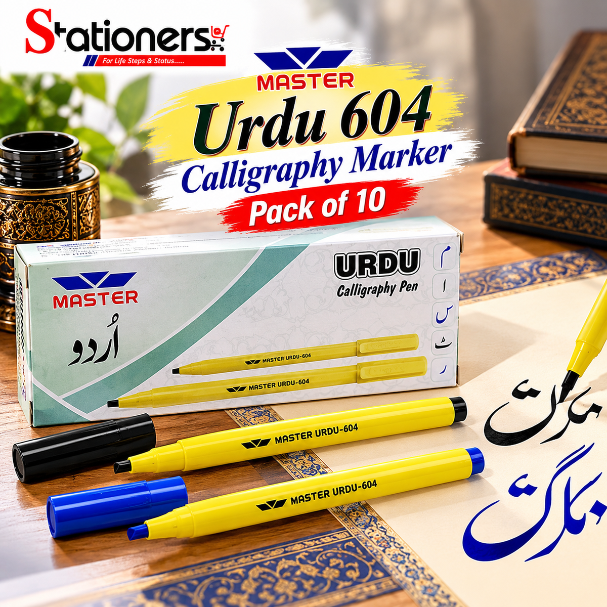 Master Urdu 604 Calligraphy Marker Pack of 10