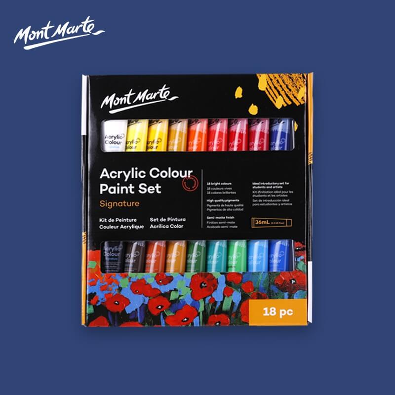 Mont Marte Signature Paint Set - Metallic Acrylic Paint 24pc x 36ml