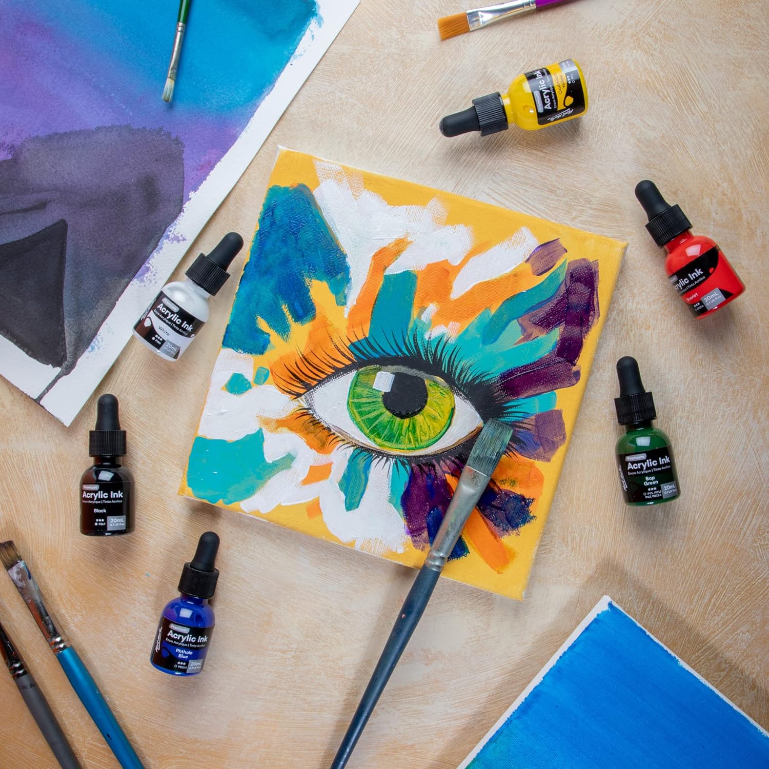 Mont Marte Premium Acrylic Ink 12pc x 20ml