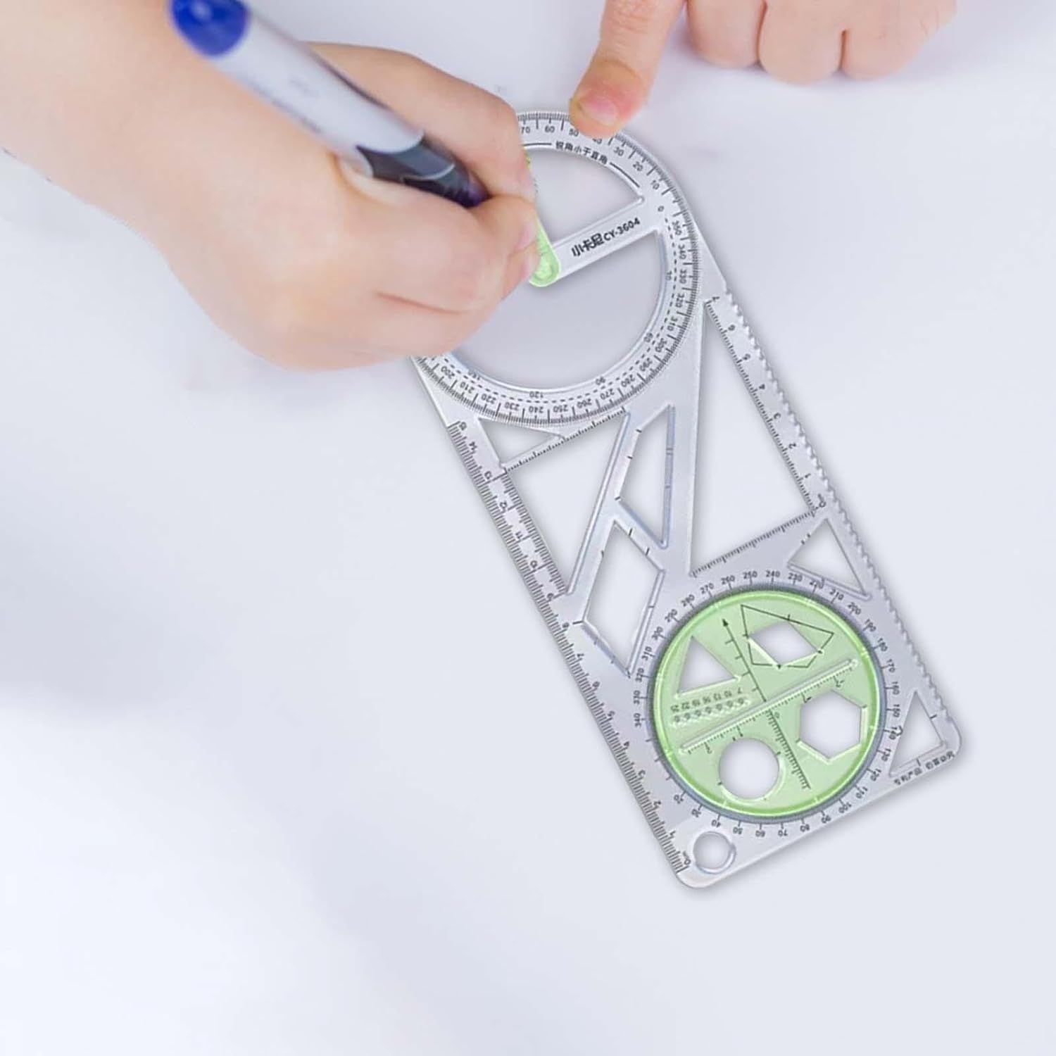 Multifunctional Geometric Drawing Ruler Multiple Shapes