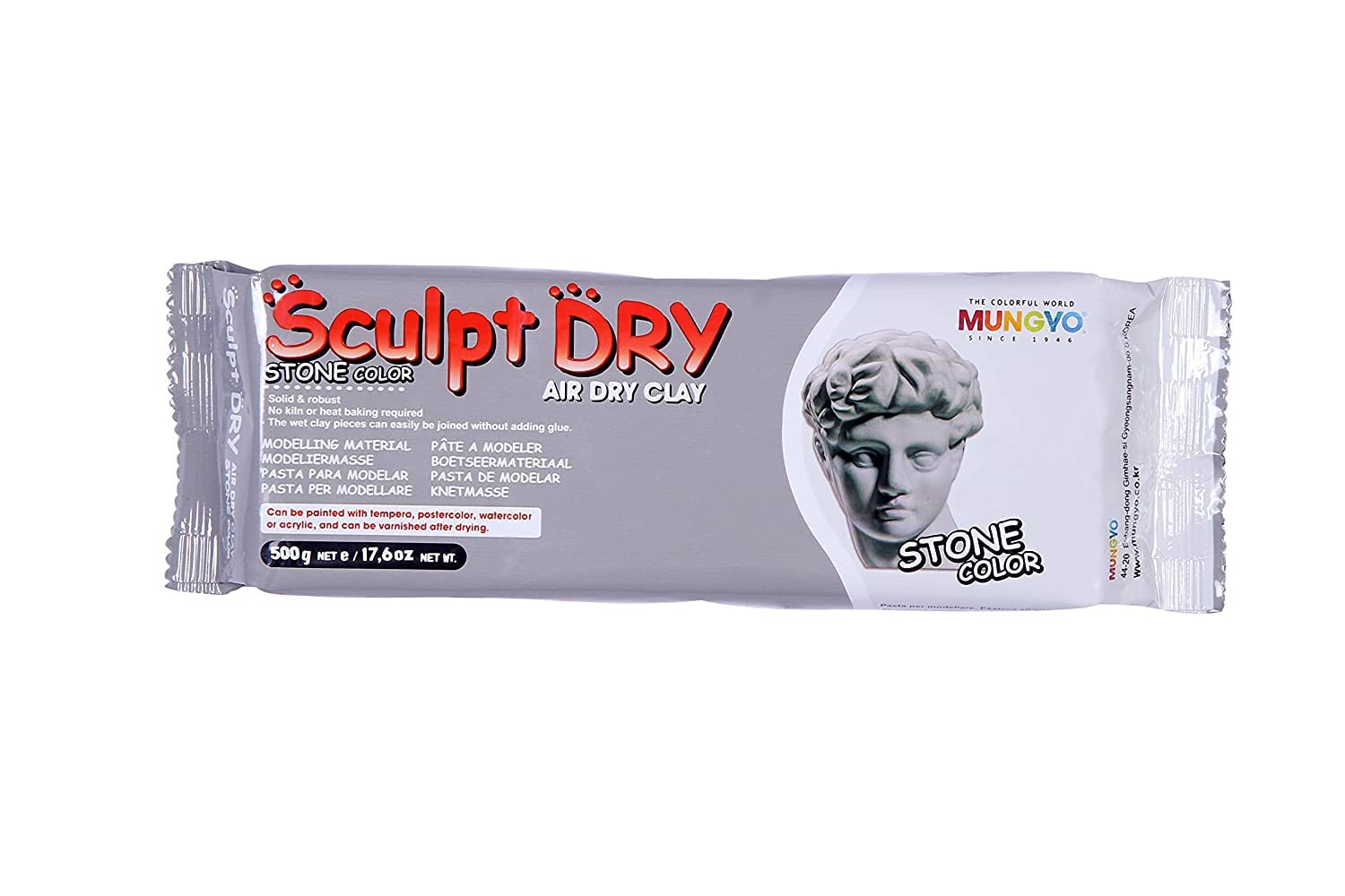 Mungyo Sculpt Air Dry Clay 500gm Stone