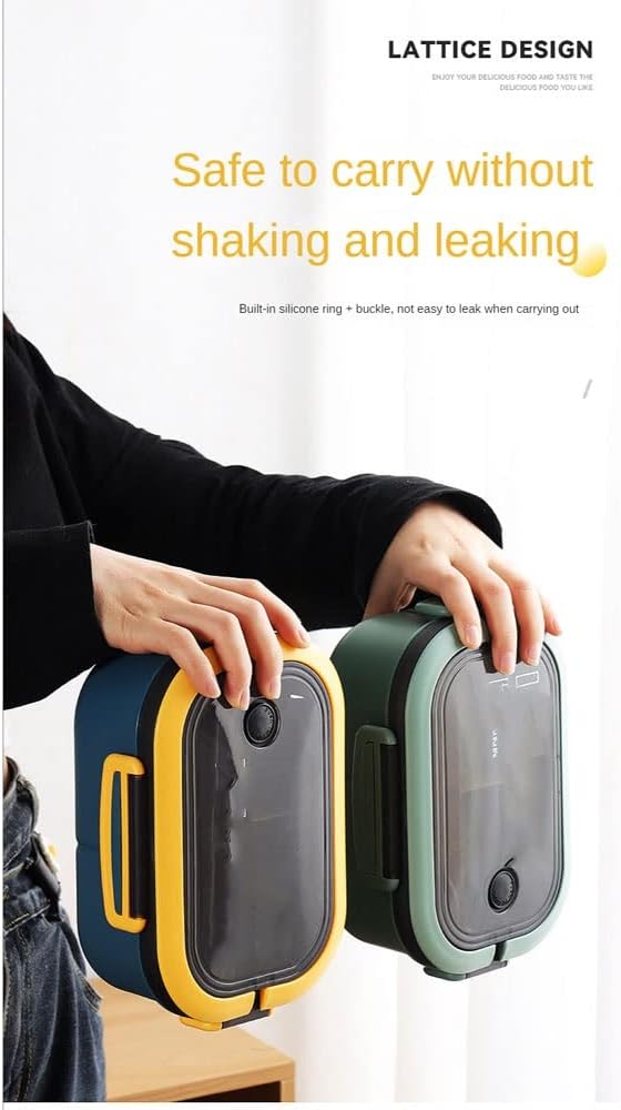 Portable 2 Layers Airtight Lunch Box 1200ml