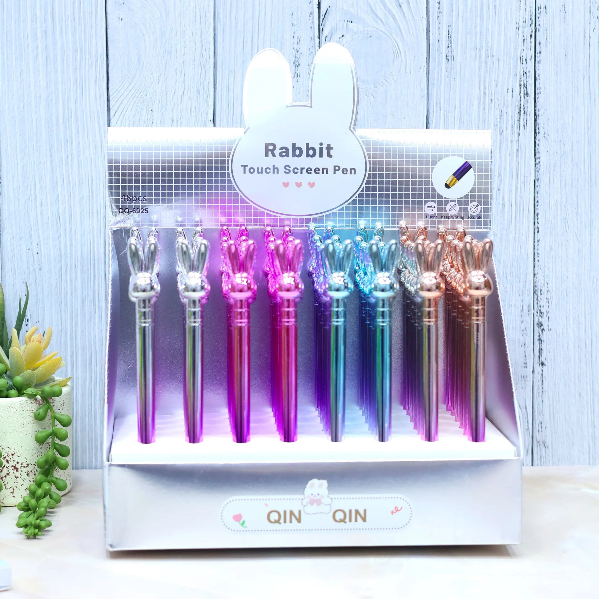 Rabbit Glossy Touchscreen Stylus and Writing Pen 2 in 1