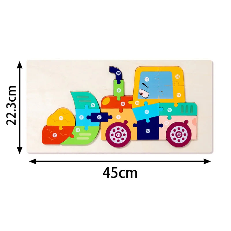Wooden Toy 3D Puzzle 18x9
