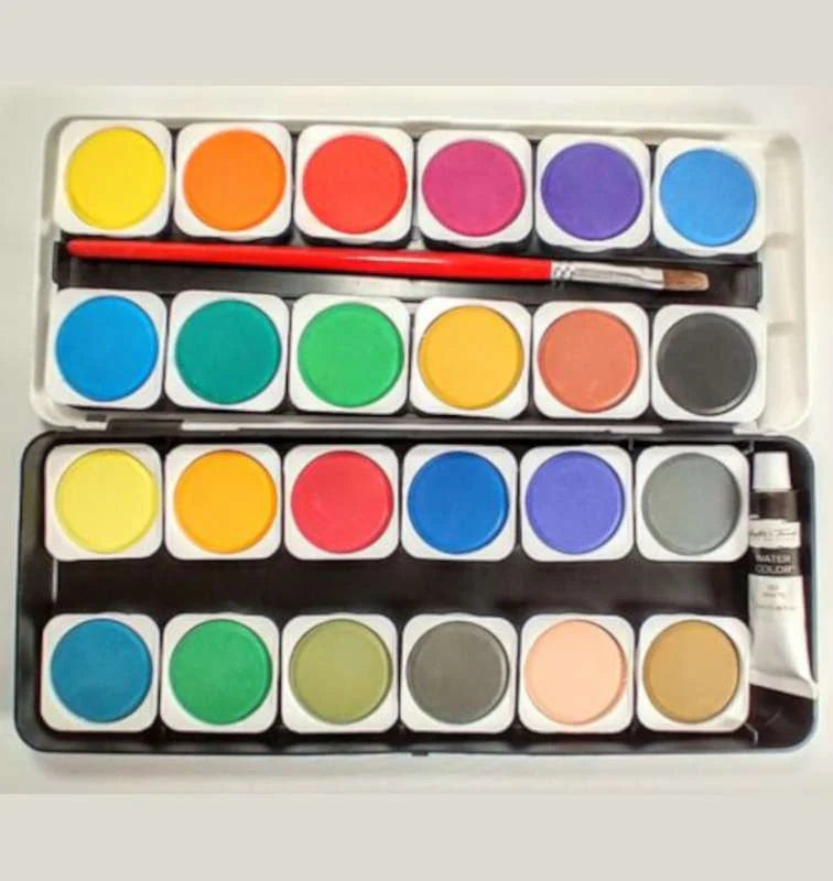 ST watercolor Tablet set of 24 Plastic Box