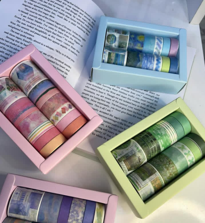 Washi Tape Art Gallery Set of 12(Multicolour)