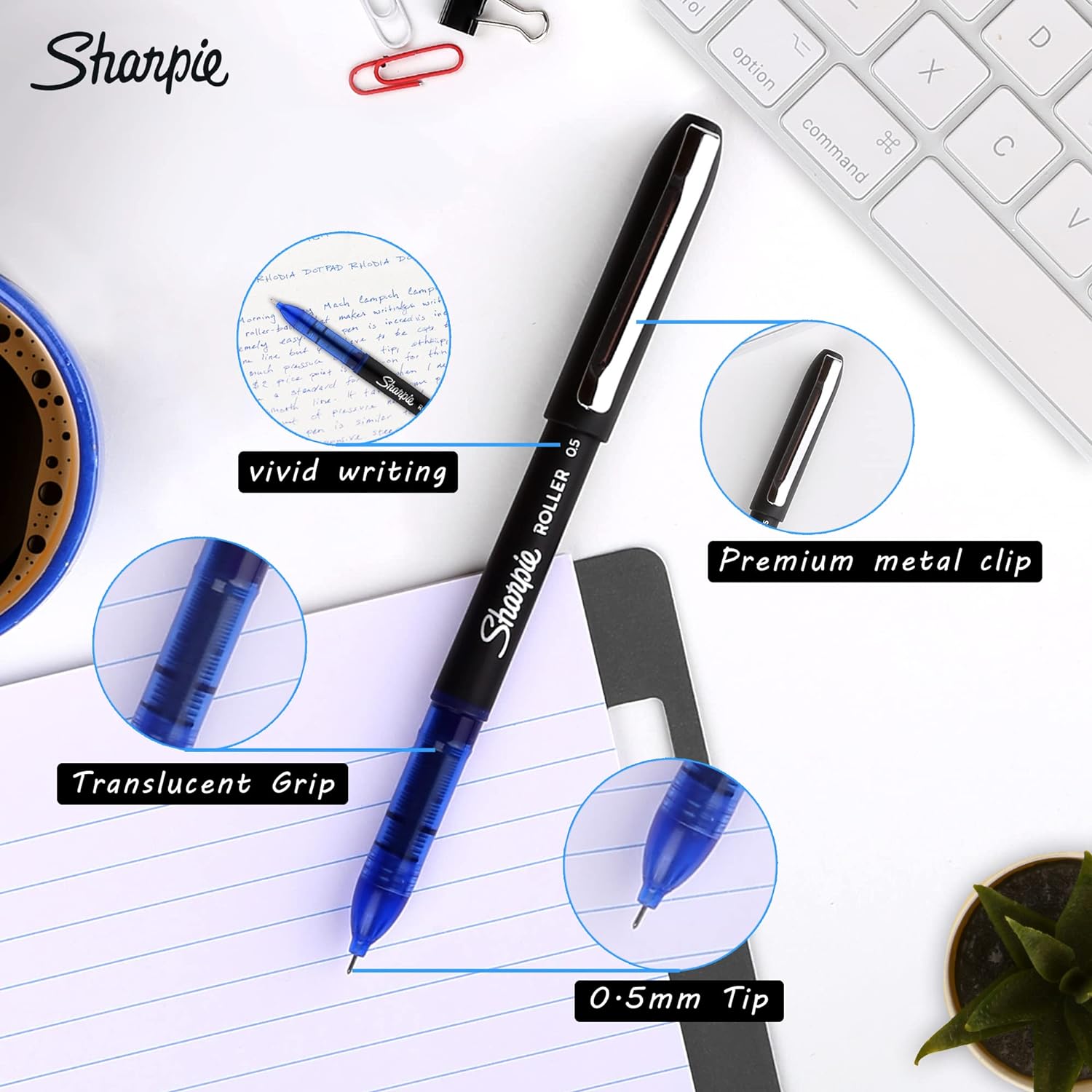 Sharpie Blue Roller Ball Pen (2093199) Single Piece