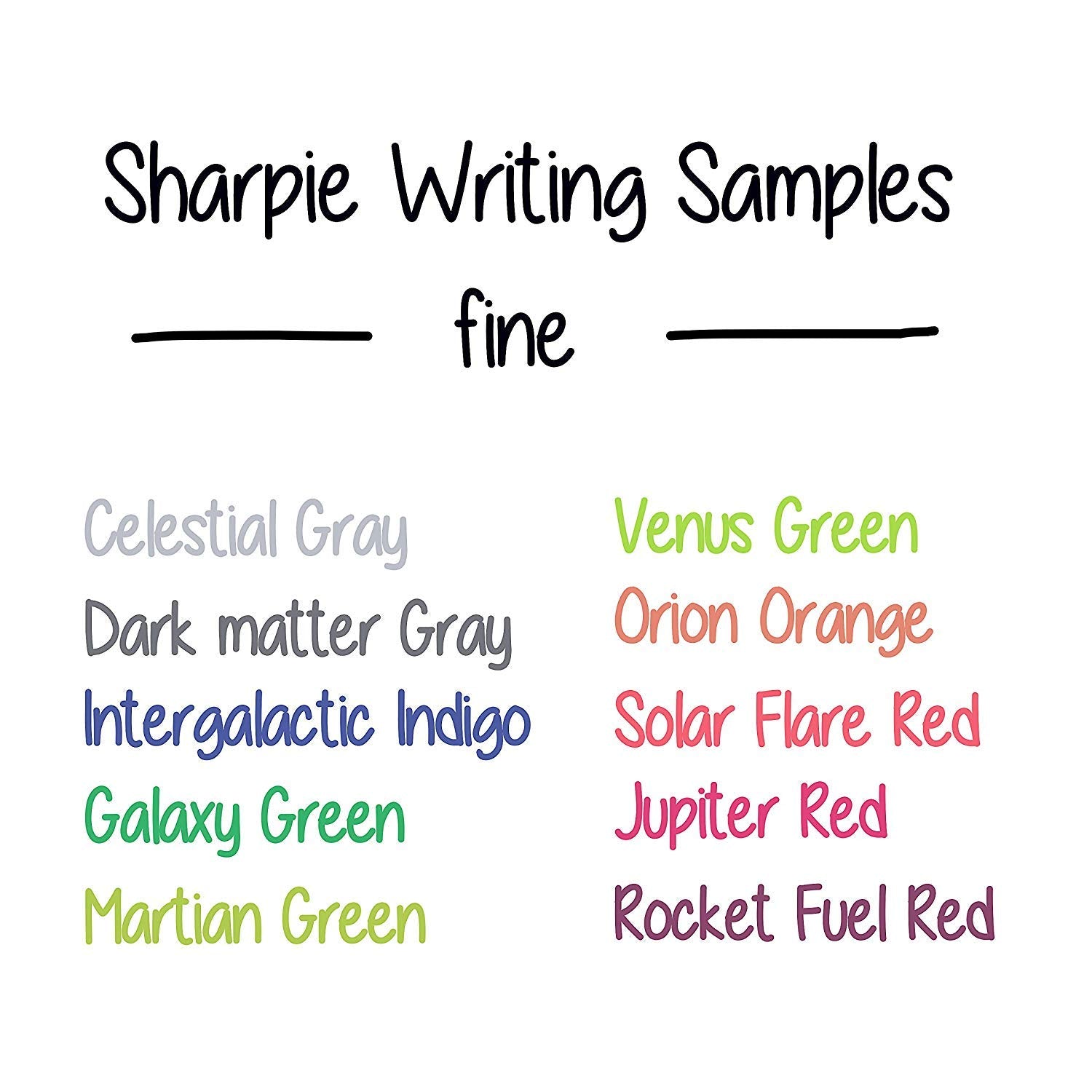 Sharpie Cosmic Color Fine Point Permanent Markers Pack of 12 (2010958)