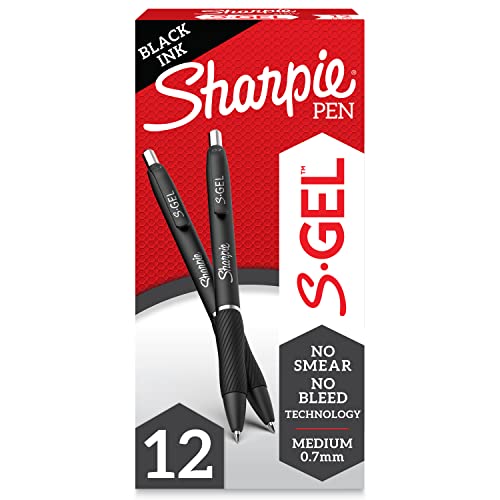 Sharpie S-Gel Pen Medium Point 0.7mm Black (2096134) Single Piece
