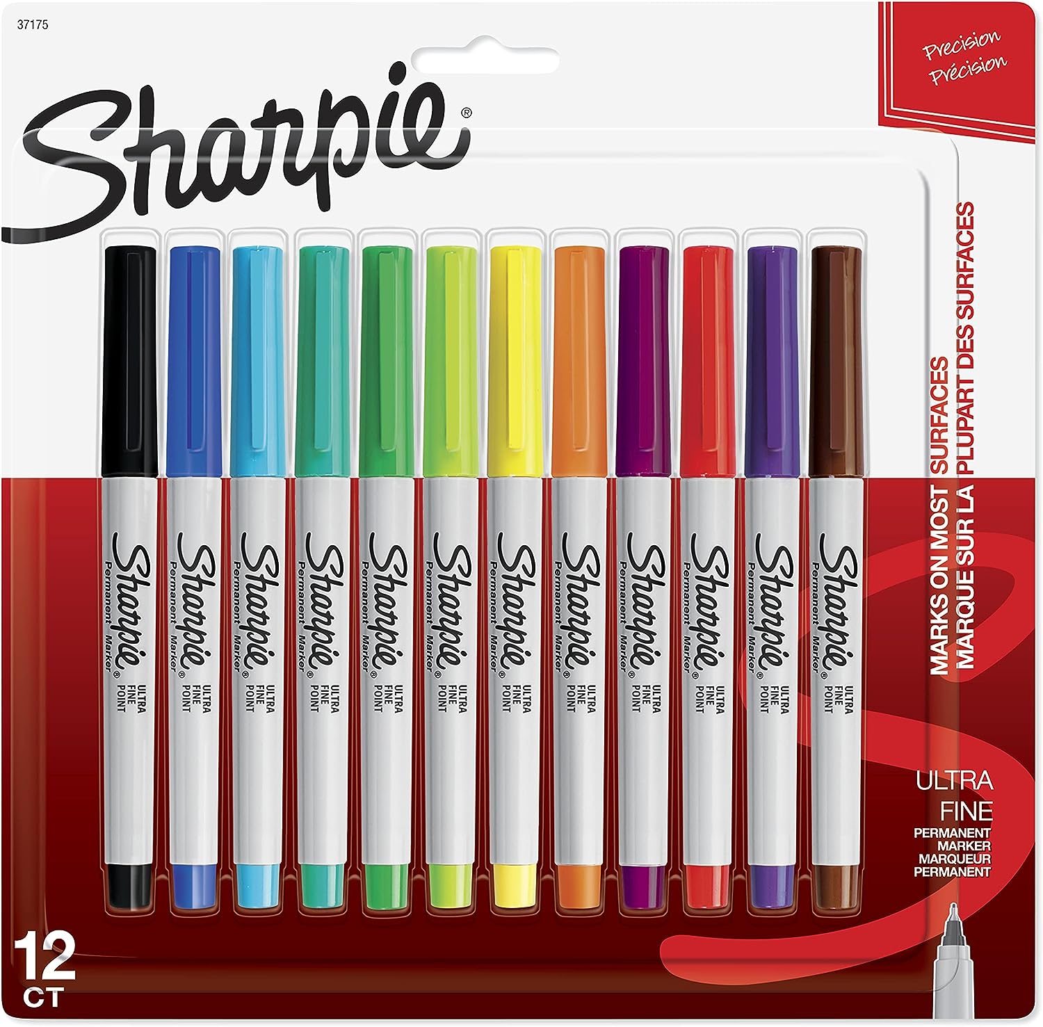 Sharpie Ultra Fine Permanent Markers Pack of 12 37175