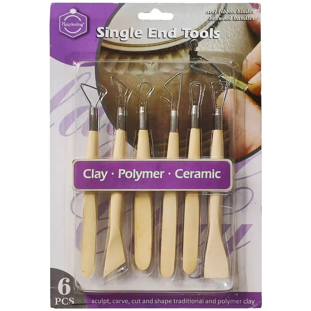 Single End Tools Clay 6pcs - Keep Smiling