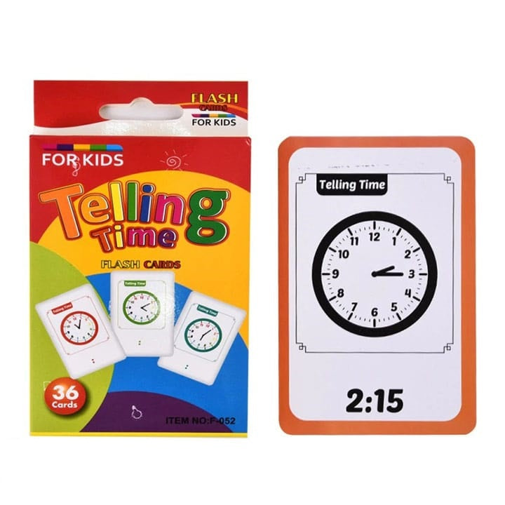 Telling Time Flash Cards for Kids