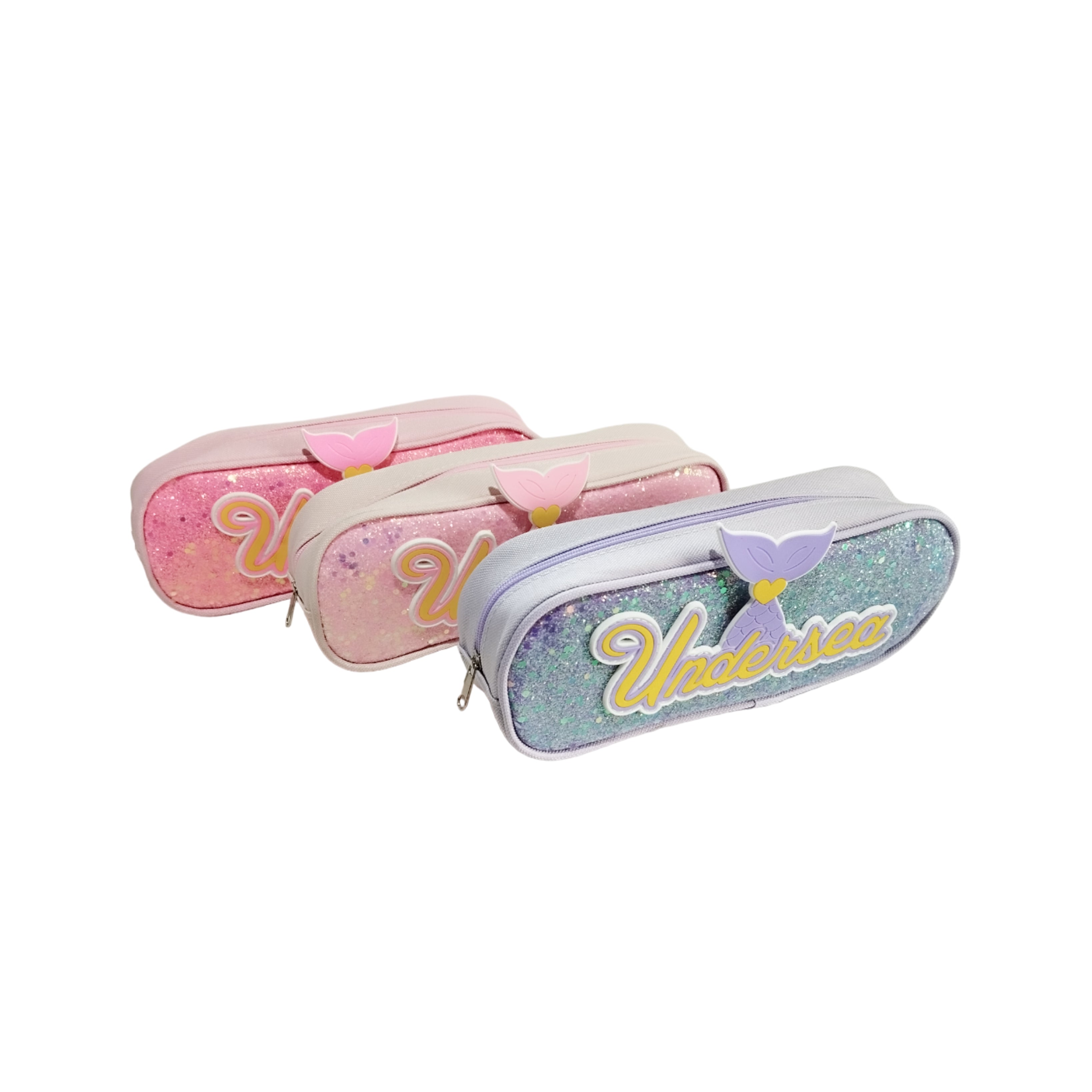 Undersea Mermaid Glitter Geometry Pouch for Girls