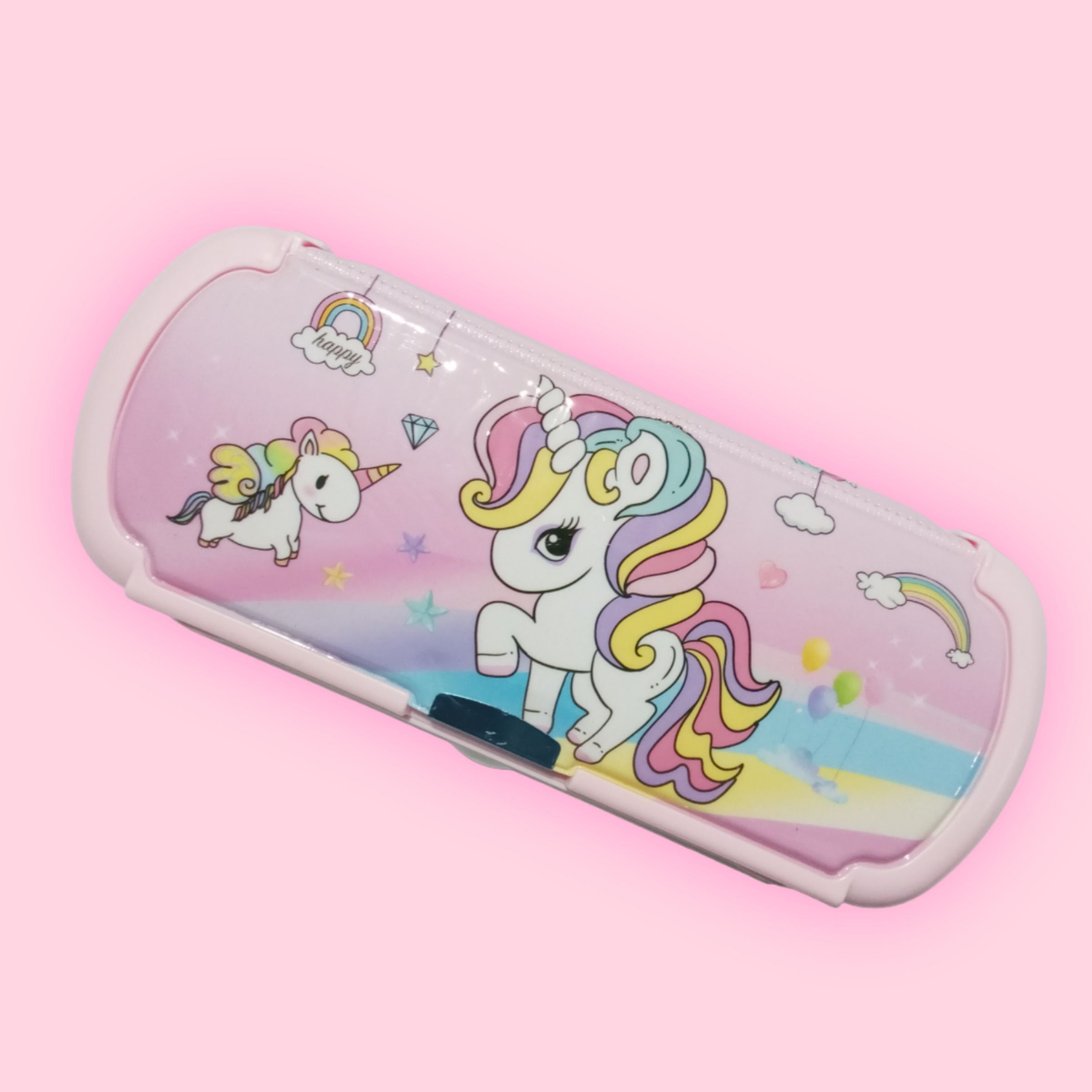 Unicorn Character Pencil Box with Mini Drawing Board