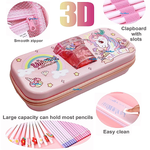 Unicorn Magical Luxury Glitter Water Gel Pencil Pouch for Kids