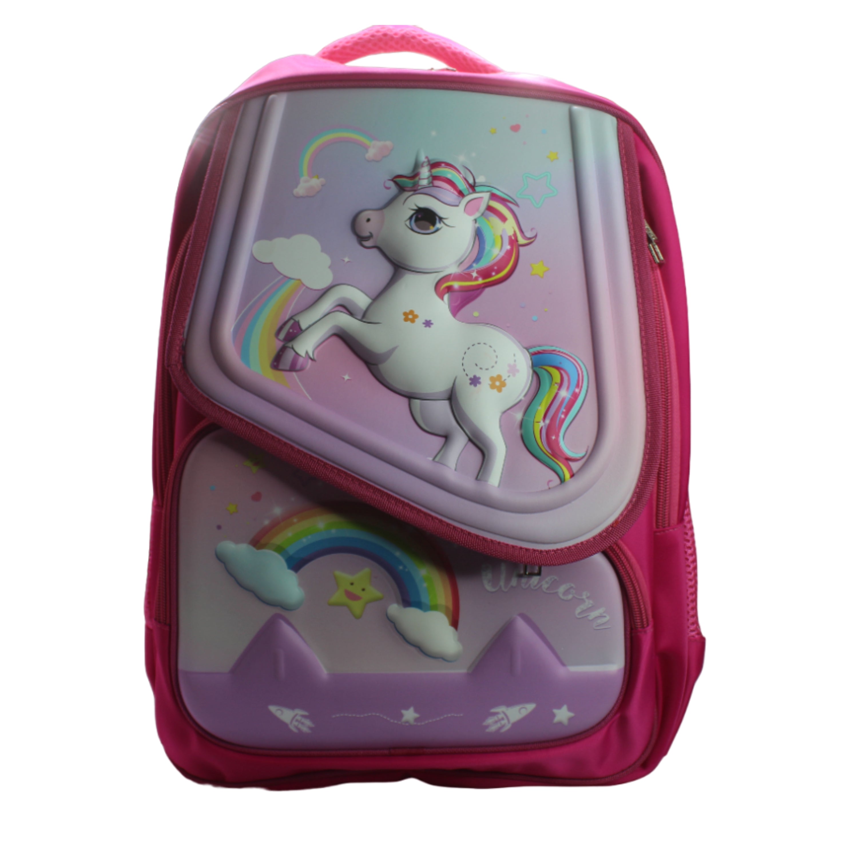 Unicorn Flap School Bag for Kids Class 4 to 8