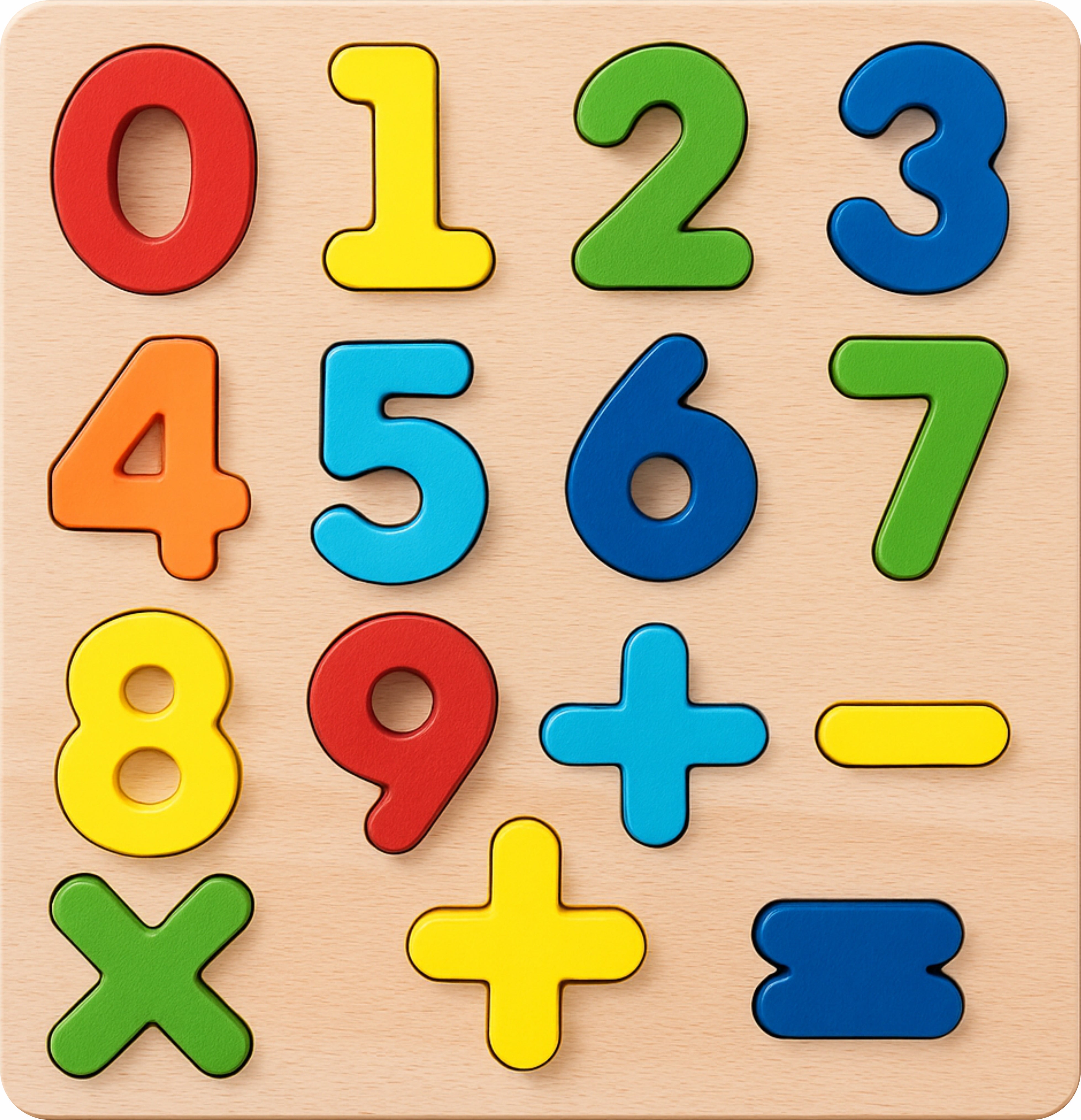 Wooden Toy 1To10  (Small Plate)