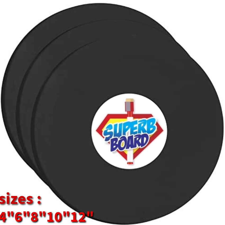 Superb Board Round Black Canvas Board