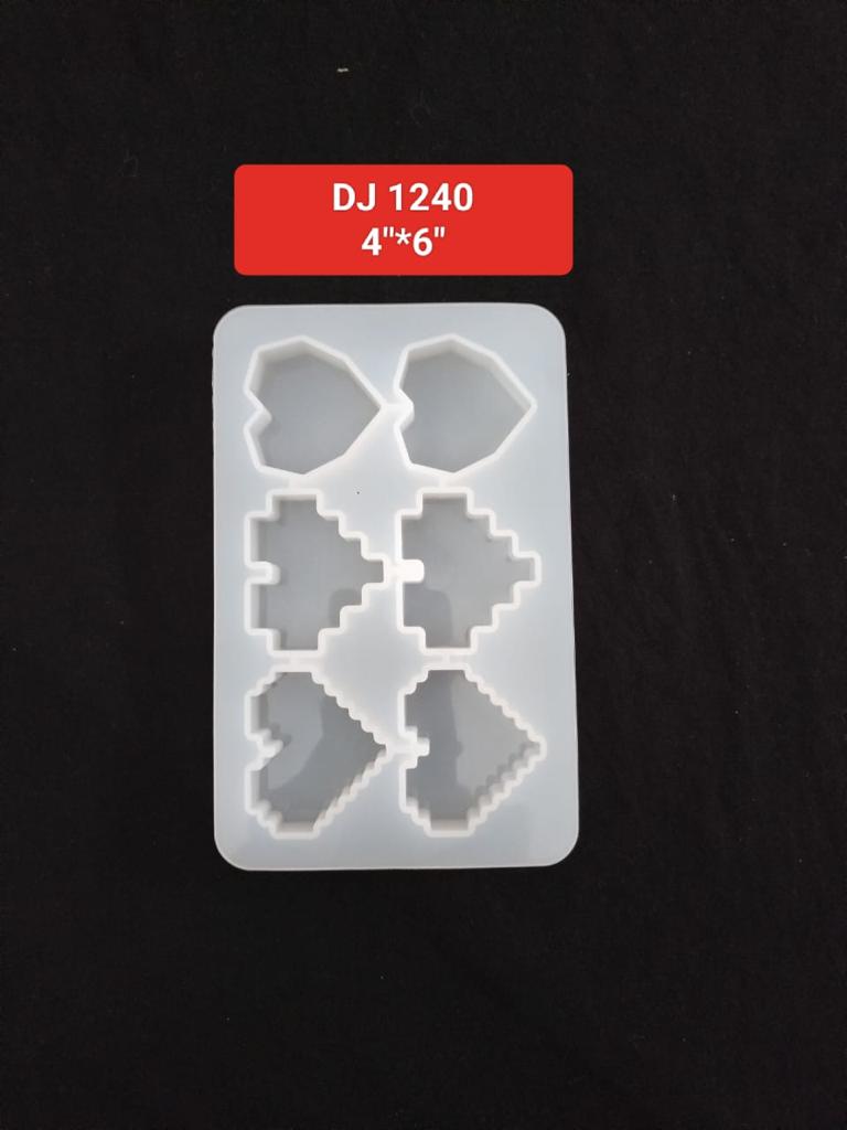 Heart Shape Silicone Molds UV Epoxy Resin Mold 4''*6''