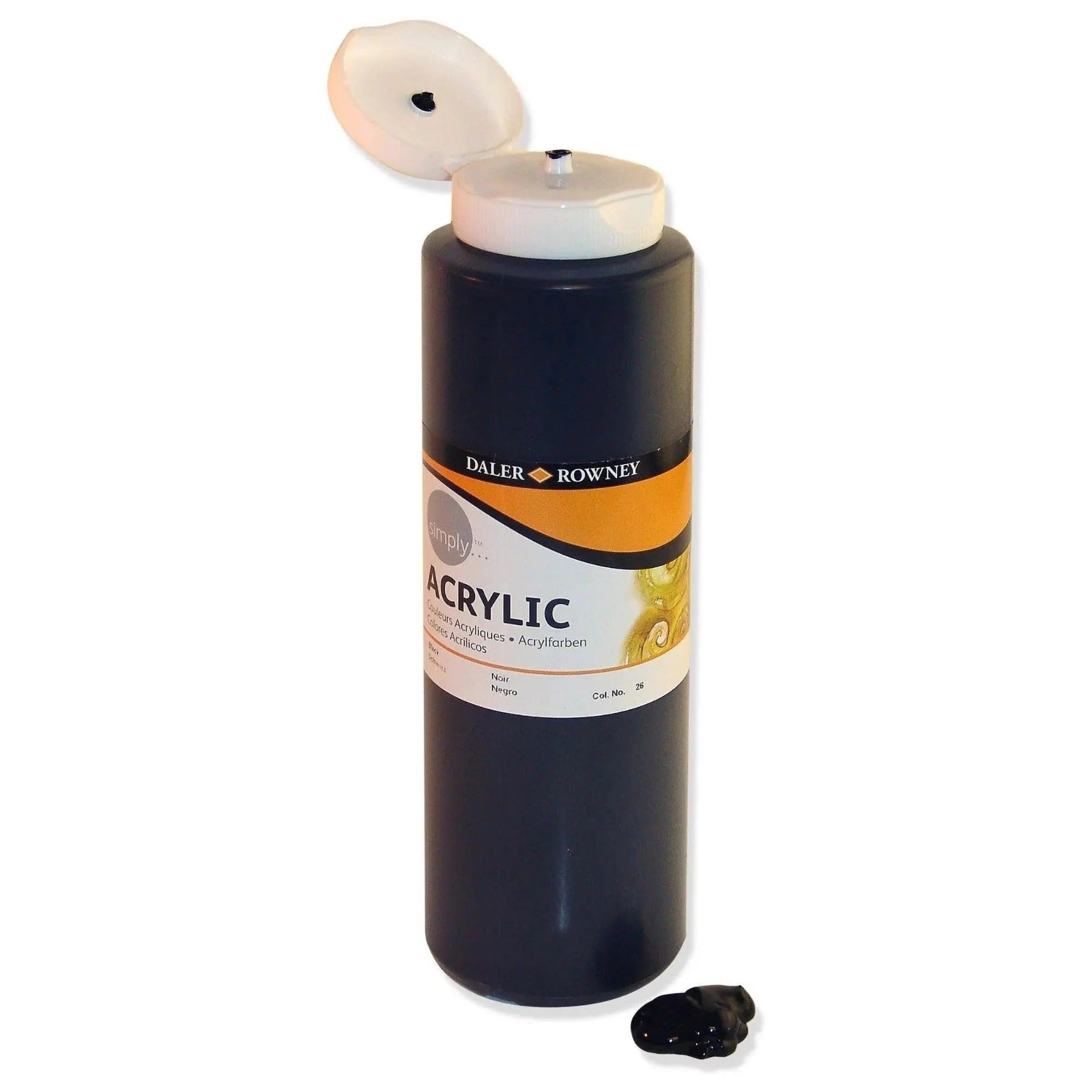 Daler Rowney Simply Acrylic Black Jar 750ml