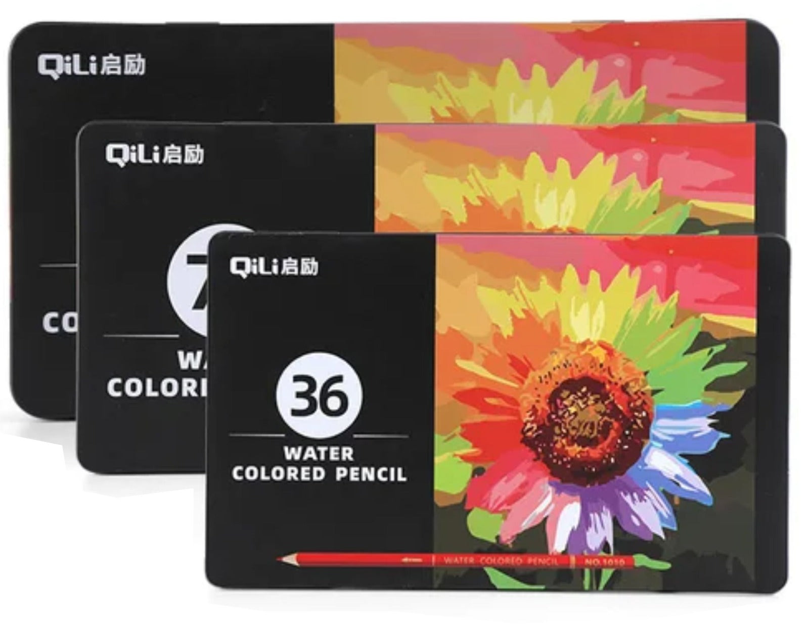 QILI Water Colored Pencils With Metal Box Set