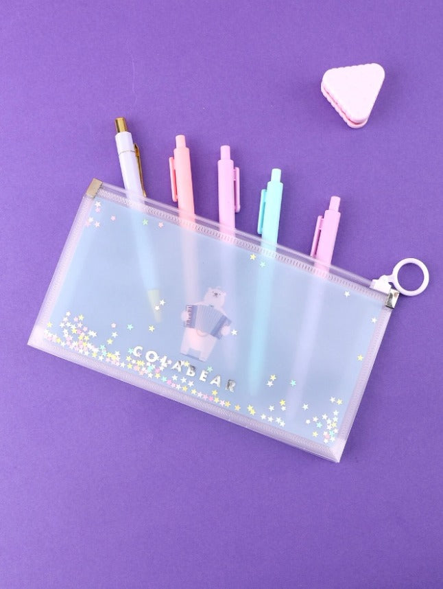 Fancy Geometry Pouch Transparent Mate A6 1pc