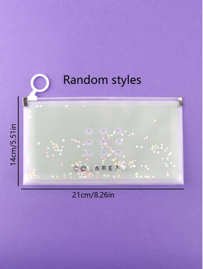 Fancy Geometry Pouch Transparent Mate A6 1pc