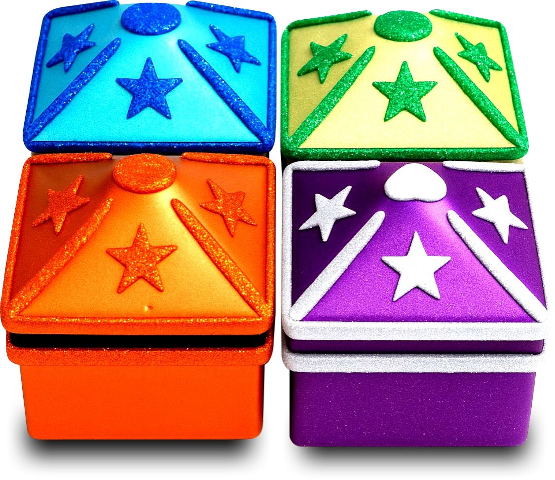 BUY 1 GET ONE FREE Fancy Plastic Gift Box with Secure 4-Corner Design – Perfect for Sweets, Jewelry, and Favors
