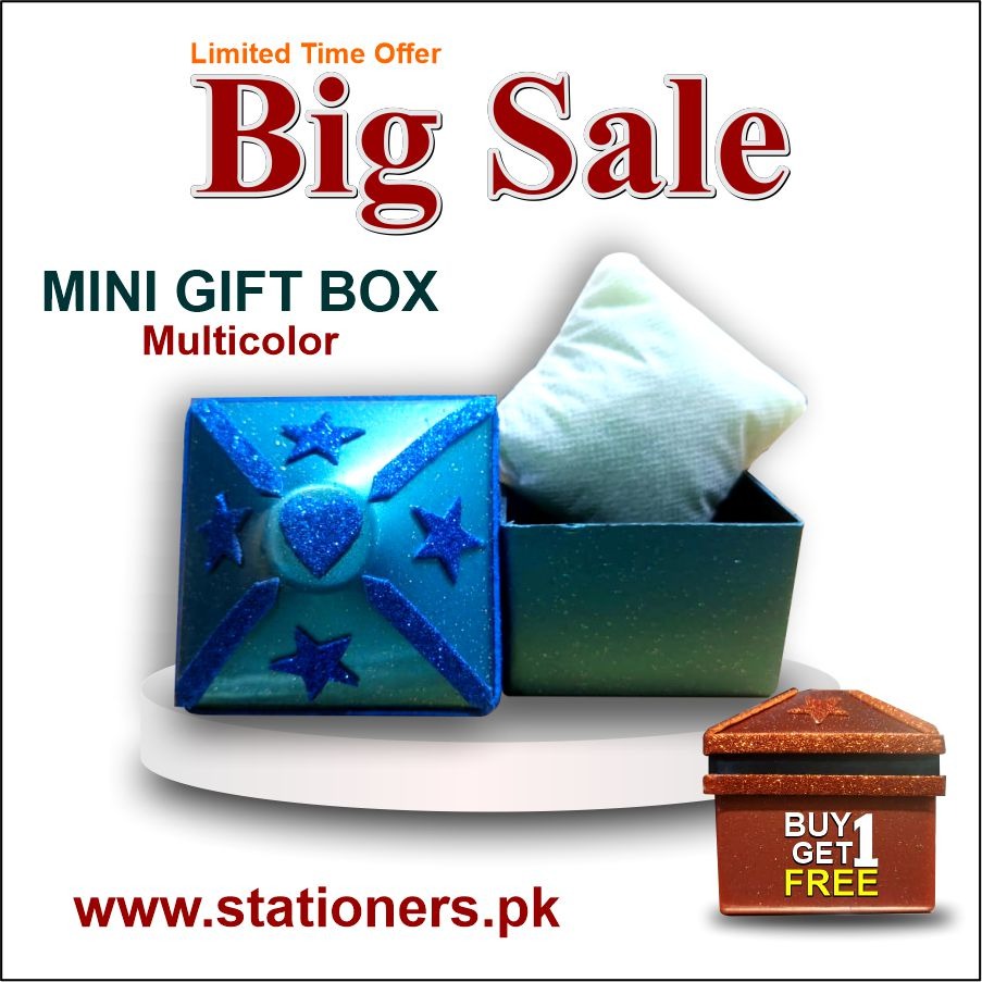 BUY 1 GET ONE FREE Fancy Plastic Gift Box with Secure 4-Corner Design – Perfect for Sweets, Jewelry, and Favors