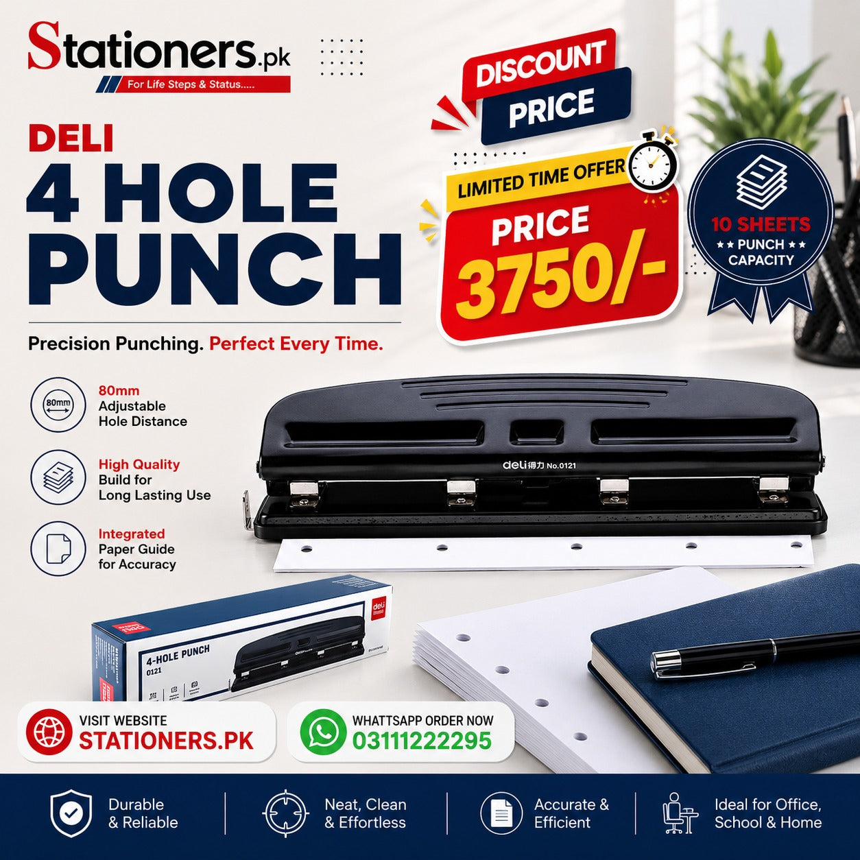 DELI 4 Hole Punch