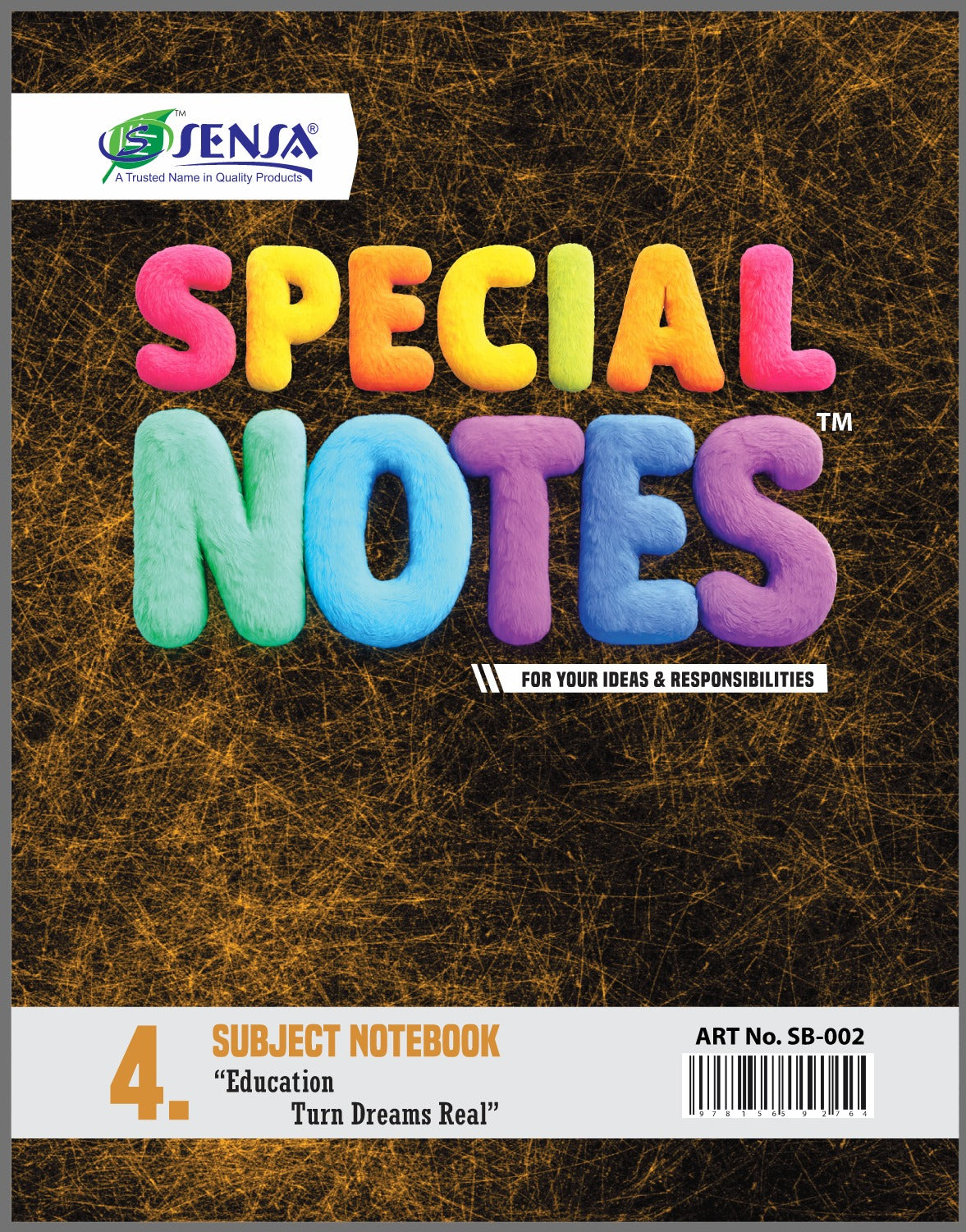 Sensa Special Notes Subject Notebook – Spiral | 36, 48, 60, 80, 96, 112, 144 & 156 Pages