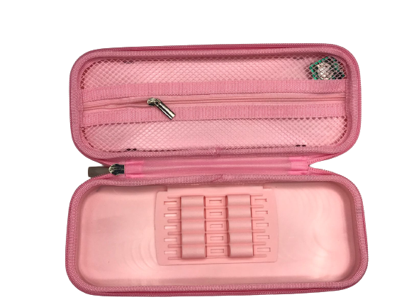 BTS Pink Pencil Pouch With Colorful LED Lights