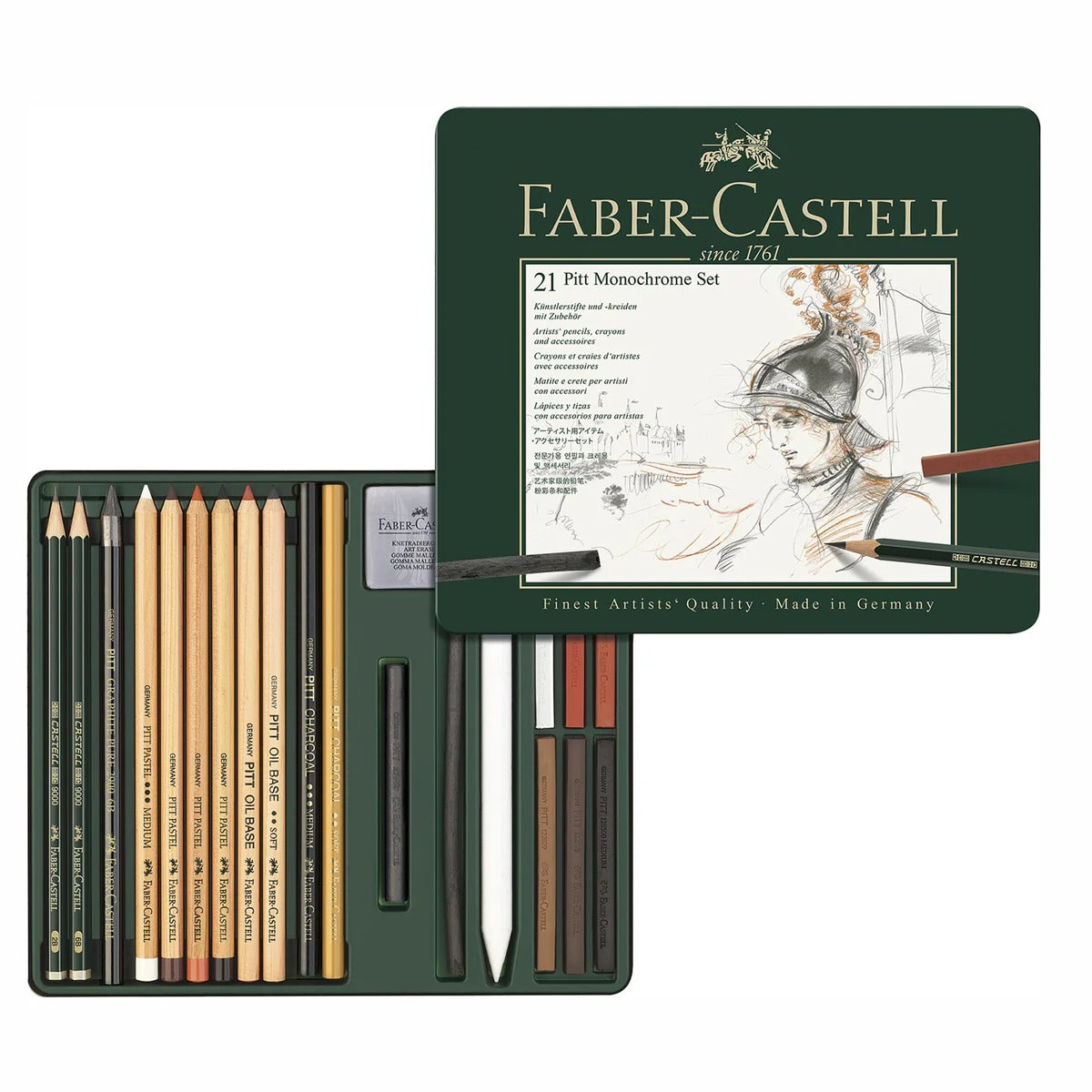 Faber Castell Pitt Monochrome Tin (This item is in stock. If you’d like to order, please contact us on WhatsApp. Orders are placed there, and payment must be made in advance)