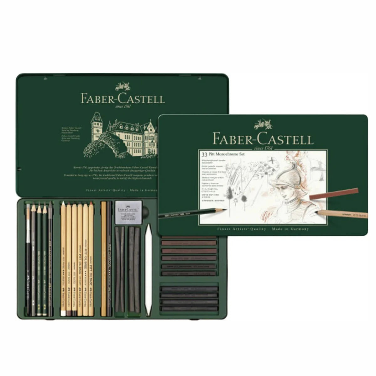 Faber Castell Pitt Monochrome Tin (This item is in stock. If you’d like to order, please contact us on WhatsApp. Orders are placed there, and payment must be made in advance)