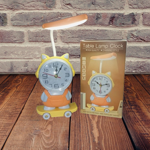 Kids Table Lamp With Clock
